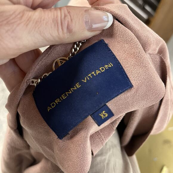 Adrienne Vittadini Blazer Jacket Women's Size XS Dusty Rose Waterfall Microfiber - Picture 8 of 8